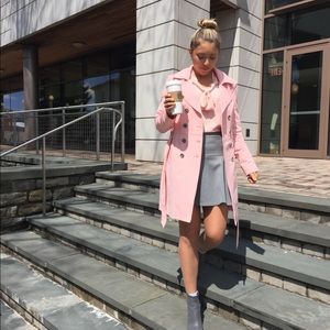 Pink Trench Coat